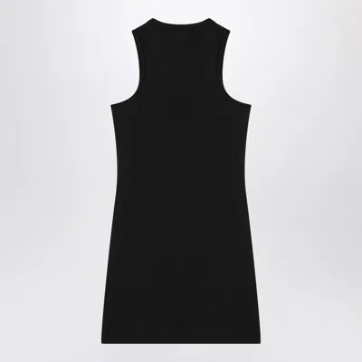 Off-white Sleek Rowing Logo-print Mini Dress In Black