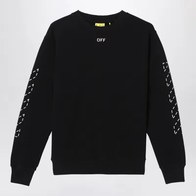 Off-white Black Cotton Sweatshirt With Logo