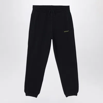Off-white Black Jogging Trousers With Logo In Black