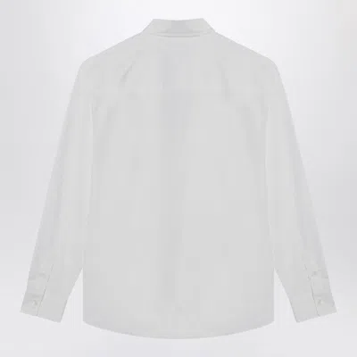 Maison Kitsuné Maison Kitsune "mini Fox Head Oxford Shirt" In White