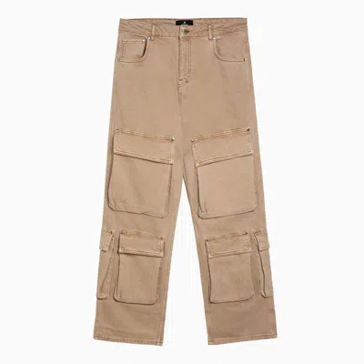 Represent Cargo Trousers With Multiple Pockets In Beige