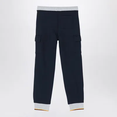 K-way Mick Stripes Blue Jogging Trousers In Blue