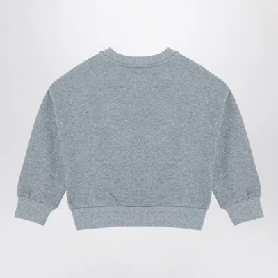 Kenzo Grey Cotton Blend Sweatshirt With Logo In Grey