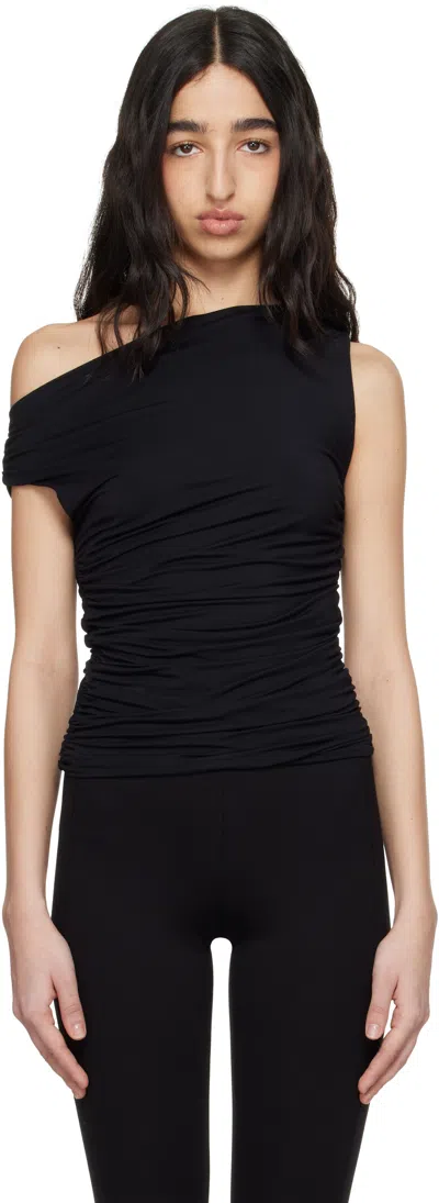 Rag & Bone Luca Shirred Top In Black