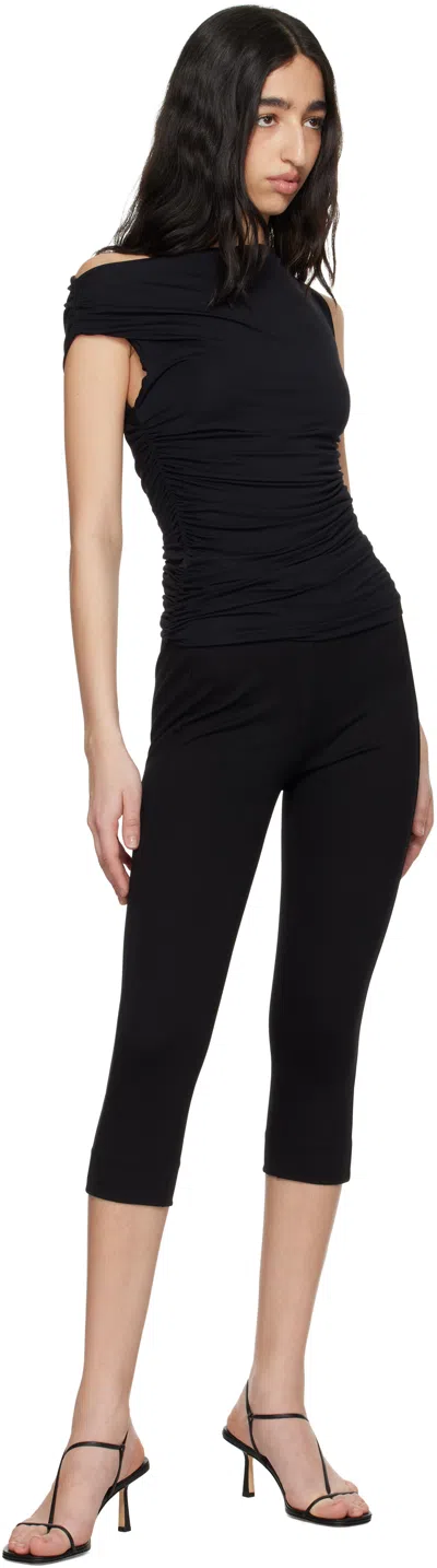 Rag & Bone Luca Shirred Top In Black