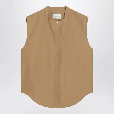 Loulou Studio Sleeveless Shirt In Sand Colour In Beige