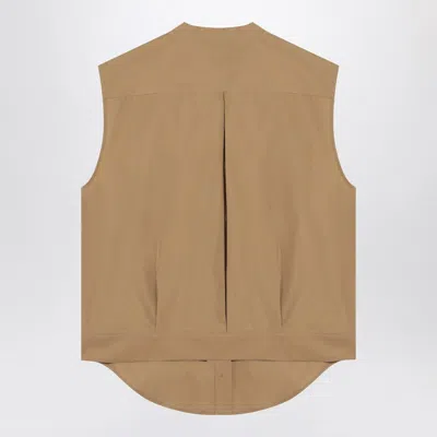 Loulou Studio Sleeveless Shirt In Sand Colour In Beige