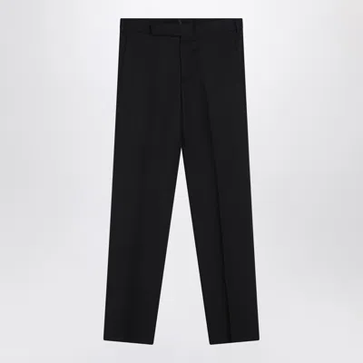 Lardini Navy Blue Wool Pants In Blue