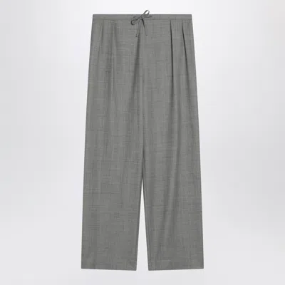 Loulou Studio Gray Wide Pants With Drawstring In Grey