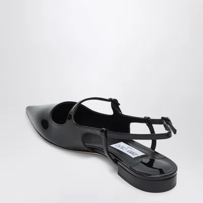 Jimmy Choo 'didi Flat' Black Ballerinas With Shiny Finish In Black