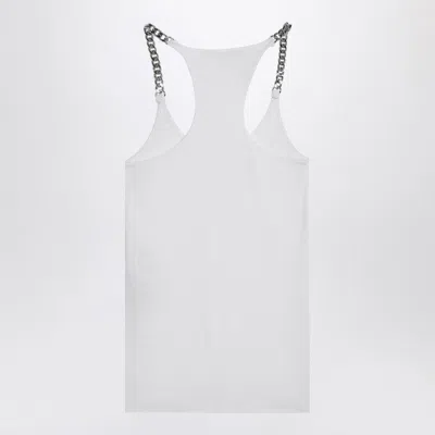 Stella Mccartney White Tank Top With Chain Straps