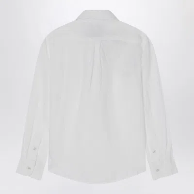 Polo Ralph Lauren Long-sleeved Button-down Shirt With Tailored Fit In White