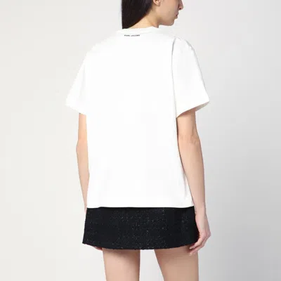 Marc Jacobs Womens Bra Graphic Boxy-fit Short-sleeve Cotton-jersey T-shirt White In White