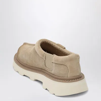 Ugg Suede Lace-up Chunky Sole Shoes In Brown