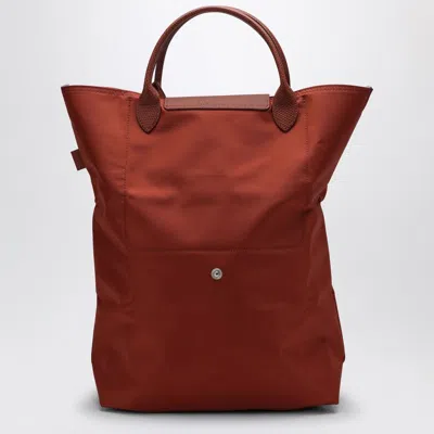 Longchamp Chestnut-coloured M Le Pliage Green Shopping Bag In Brown