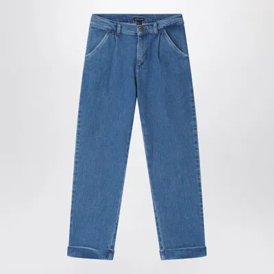 Mini Rodini Blue Jeans In Organic Denim