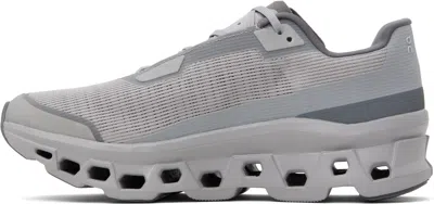 On Men Grey Lace Up Sneakers, 9.5 Luxury Sneakers For Men Darveys In Alloy | Glacier