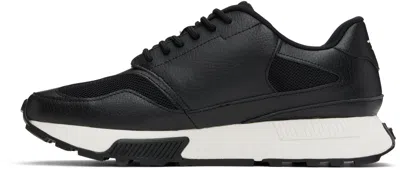 Diesel Mesh-panel Sneakers With Contrast Midsole In Black
