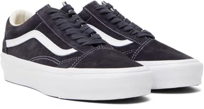 Vans Man Sneakers Midnight Blue Size 9 Leather In Pig Suede Nine Iron