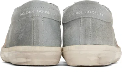 Golden Goose Super Star Suede Upper And Heel Leather Star In Gray