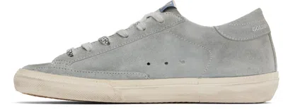 Golden Goose Super Star Suede Upper And Heel Leather Star In Gray