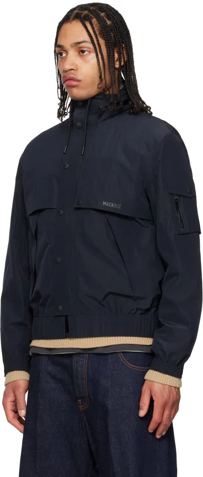 Mackage Blue Garrett Jacket In Navy C0001