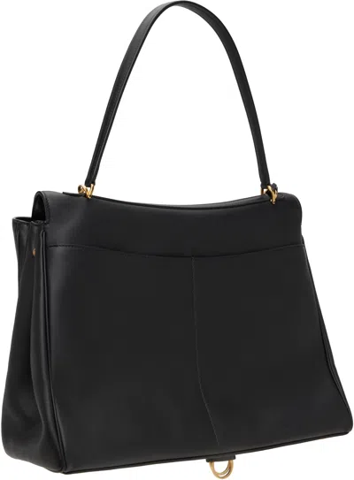 Balenciaga Rodeo Medium Smooth Leather Hand Bags In Black