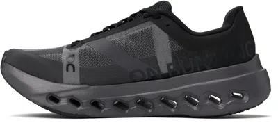 On Cloudsurfer Next Panelled Mesh Sneakers In Black | Eclipse
