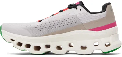 On Cloudmster Sneakers In Silver | Ivory