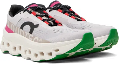 On Cloudmster Sneakers In Silver | Ivory