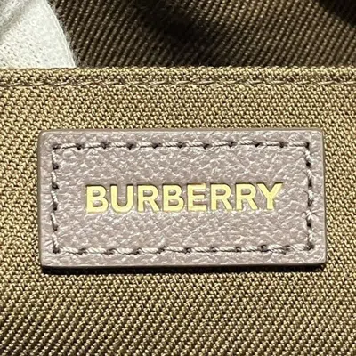 Pre-owned Burberry Beige Multi-color Canvas Leather Shoulder Bag () In Beige, Multi-color