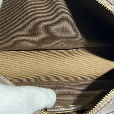 Pre-owned Burberry Beige Multi-color Canvas Leather Shoulder Bag () In Beige, Multi-color