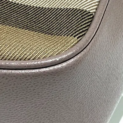 Pre-owned Burberry Beige Multi-color Canvas Leather Shoulder Bag () In Beige, Multi-color