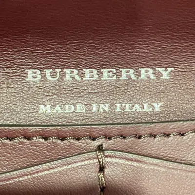 Pre-owned Burberry Red Color Leather Long Wallet (tri-fold) ()