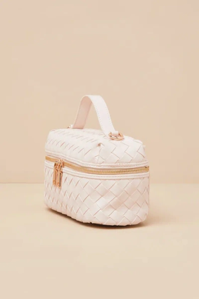 Lulus Elandra Ivory Woven Pouch Bag In Ivory