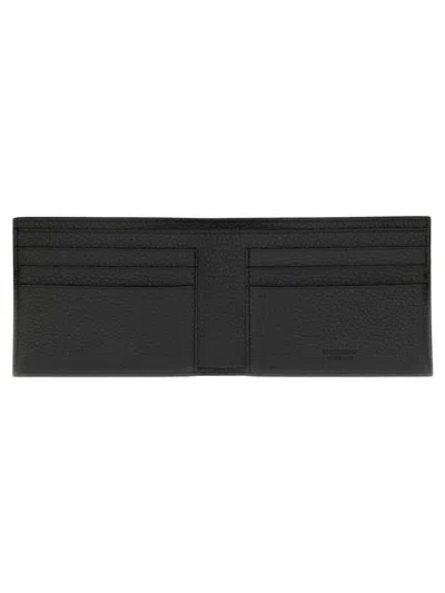 Ferragamo "monogram" Bi-fold Design Wallet In Black