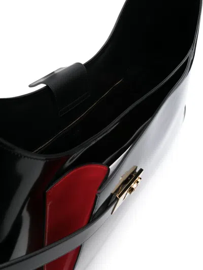 Ferragamo Extra Large Hobo Shoulder Bag In Black