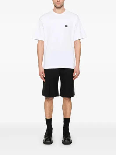 Dolce & Gabbana Piqué Cotton T-shirt In Blanco