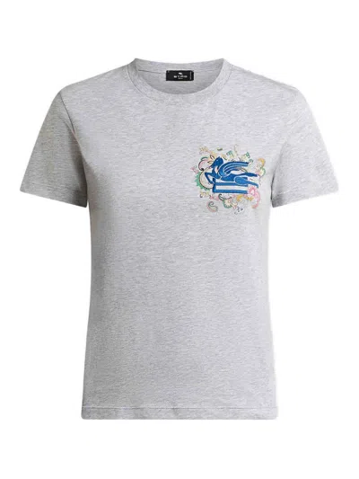 Etro Women's Pegaso Logo T-shirt In Multicolor