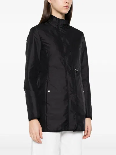 Fay Technical Poplin Virginia Overcoat With Adjustable Drawstring In Azul