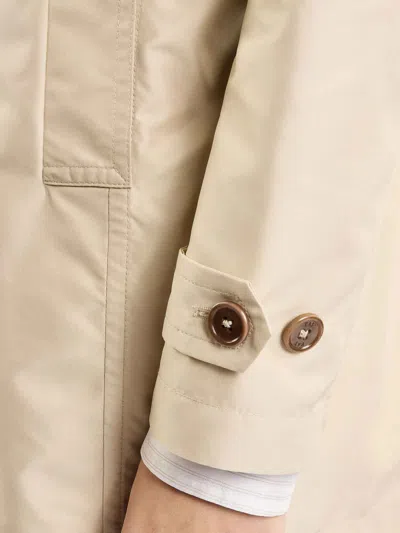 Fay Technical Poplin Nude Morning Coat In Beis Claro