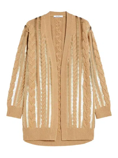 Max Mara Cardigan "mirco" In Camel