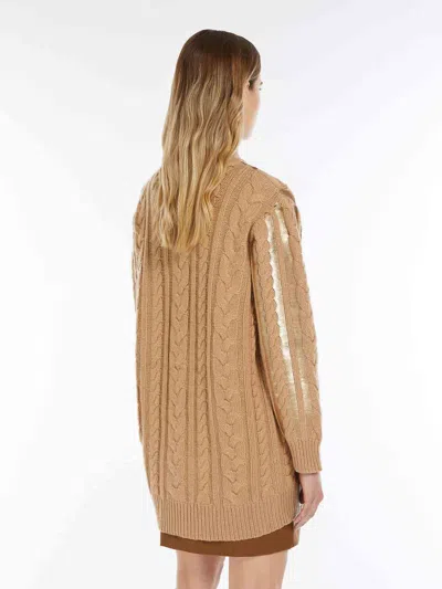 Max Mara Cardigan "mirco" In Camel