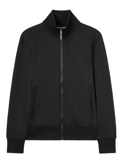 Palm Angels Curved Logo Track Jacket In Negro