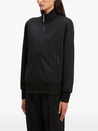 Palm Angels Curved Logo Track Jacket In Negro