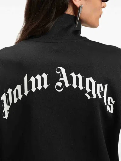 Palm Angels Curved Logo Track Jacket In Negro