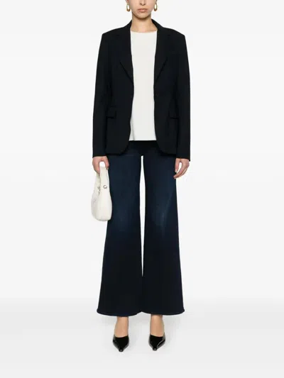 P.a.r.o.s.h Tailored Wool Blazer Featuring Shoulder Pads In Azul