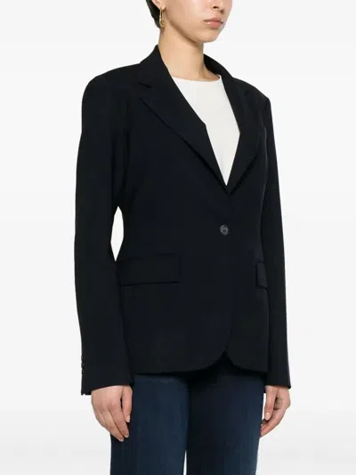 P.a.r.o.s.h Tailored Wool Blazer Featuring Shoulder Pads In Azul