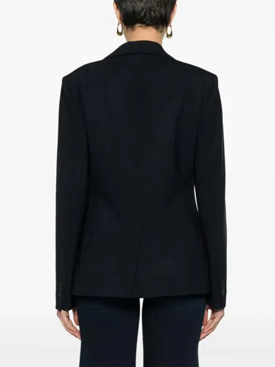 P.a.r.o.s.h Tailored Wool Blazer Featuring Shoulder Pads In Azul
