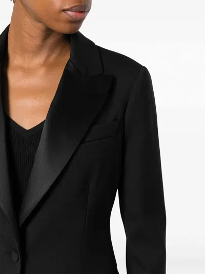 P.a.r.o.s.h Parosh Black Single Breasted Jacket In Black